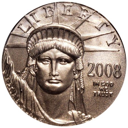 2008 P$50 Platinum ½ oz. Statue of Liberty NGC MS70