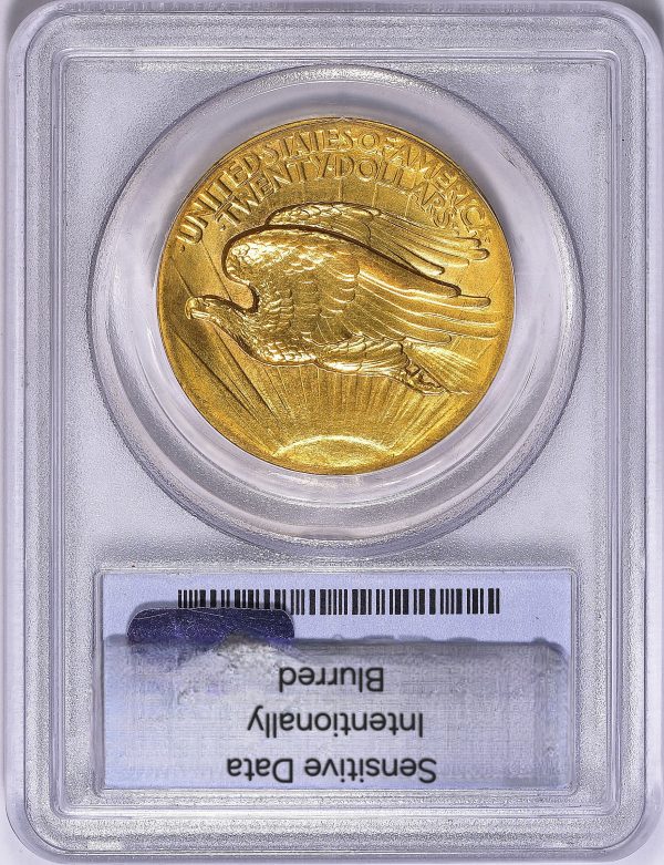 1907 $20 High Relief, Wire Edge PCGS MS63