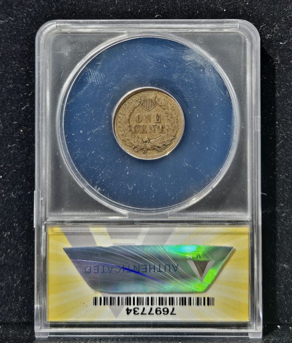 1861 1c Indian Cent ANACS Very Good VG8