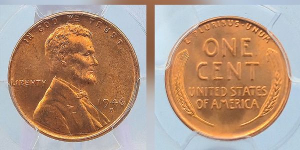 1946-D Lincoln Cent PCGS MS65RD