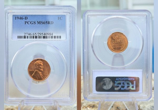 1946-D Lincoln Cent PCGS MS65RD