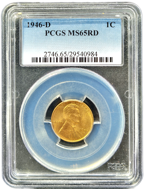 1946-D Lincoln Cent PCGS MS65RD