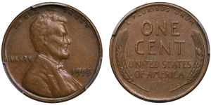 1955 Doubled Die Lincoln Cent FS-101 PCGS AU55