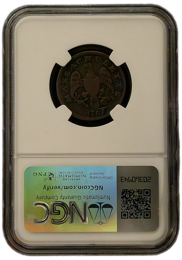 1787 Massachusetts Half Cent NGC VF20BN
