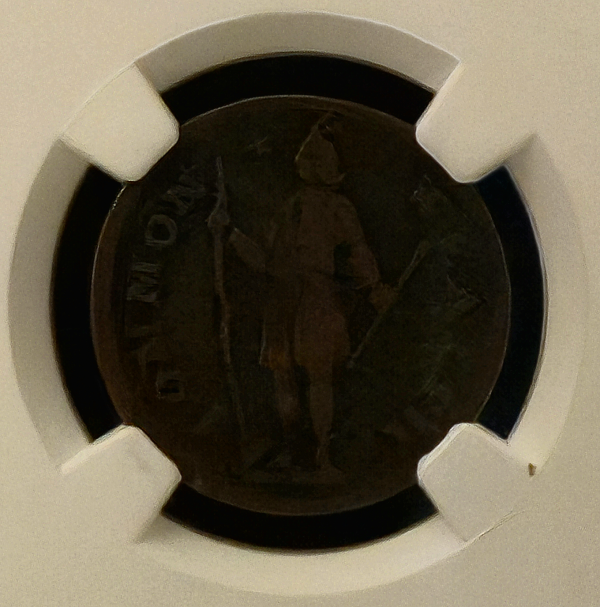 1787 Massachusetts Half Cent NGC VF20BN