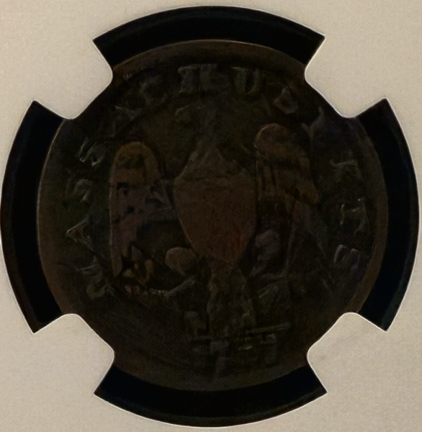 1787 Massachusetts Half Cent NGC VF20BN