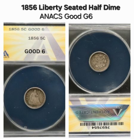 1856 H10¢ ANACS Good 6