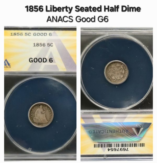 1856 H10¢ ANACS Good 6