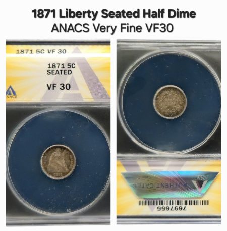 1871 H10¢ ANACS VF30