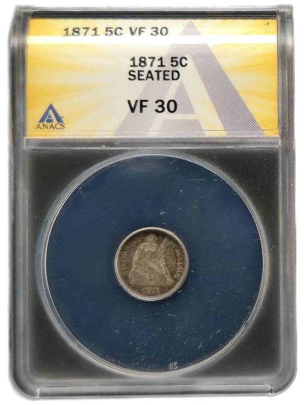 1871 H10¢ ANACS VF30 - Image 2