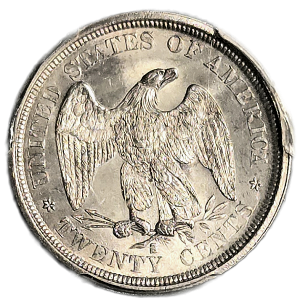 1875-S 20c Liberty Seated Twenty-Cent PCGS MS63 - Image 6