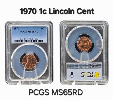 1970 Lincoln Cent PCGS MS65RD