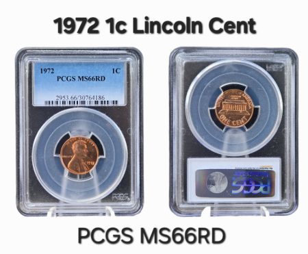 1972 Lincoln Cent PCGS MS66RD