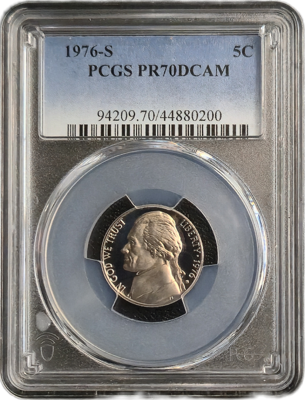 1976-S 5c Proof Jefferson Nickel PCGS PR70DCAM - Image 2