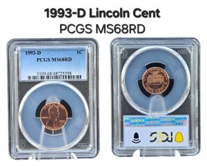 1993-D Lincoln Cent PCGS MS68RD