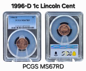 1996-D Lincoln Cent PCGS MS67RD