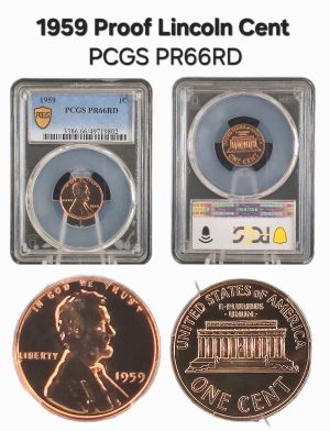 1959 Proof Lincoln Cent PCGS PR66RD