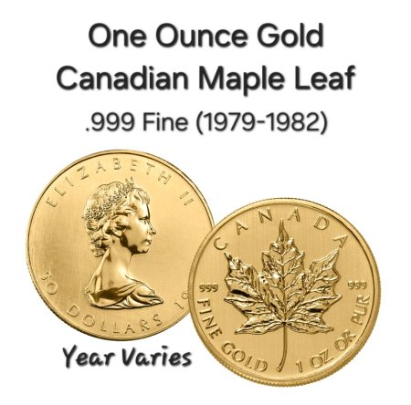 1 oz .999 Gold Maple Leaf (Year Varies)