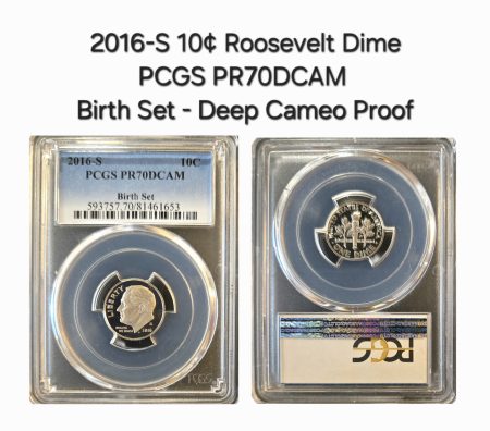 2016-S 10c Roosevelt Dime, Birth Set PCGS PR70DCAM