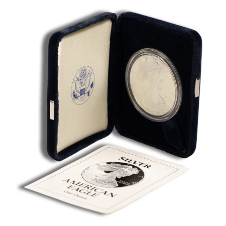 1997-P Proof Silver Eagle with Box & COA