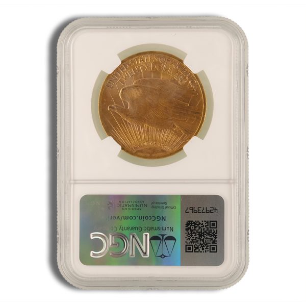 $20 Gold Saint-Gaudens Double Eagle - NGC MS61