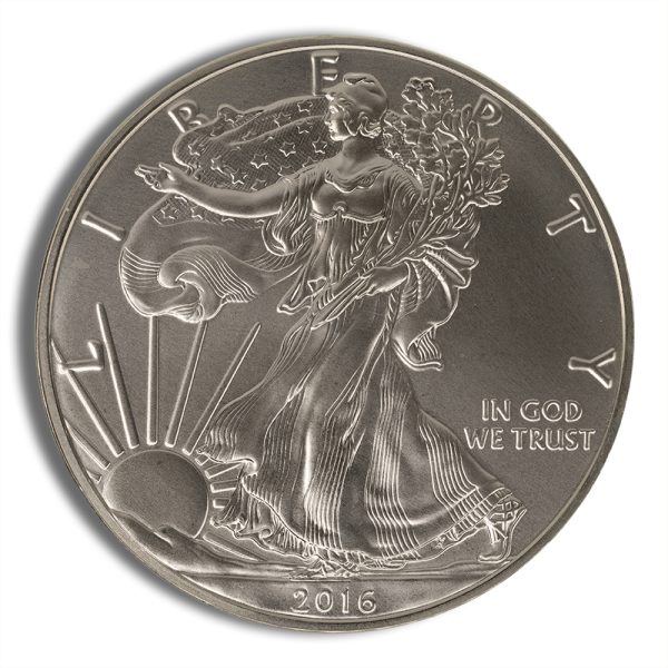 2016-W Burnished Silver Eagle with Box & COA