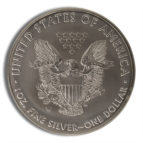 2016-W Burnished Silver Eagle with Box & COA
