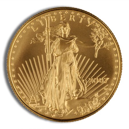 2007-W 1/2 oz Burnished Gold Eagle $25 (Cap Only)