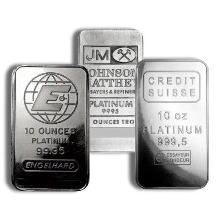 10 oz Platinum Bar - Brand Varies (No Card)