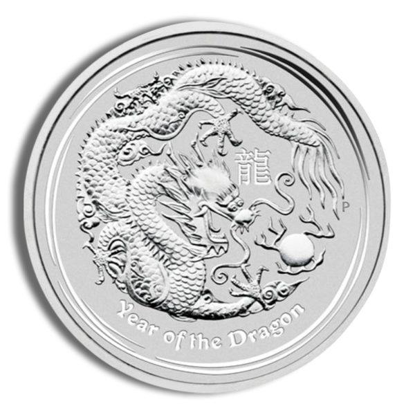 2012 1/2 oz Australia Silver Lunar Dragon BU - Series II