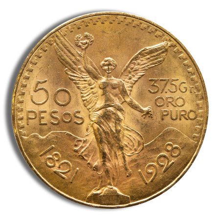 1924 Mexico Gold 50 Peso BU