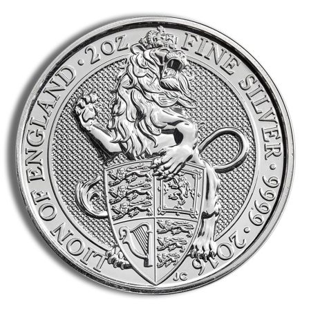 2016 2 oz Silver Great Britain Queen's Beasts - Lion