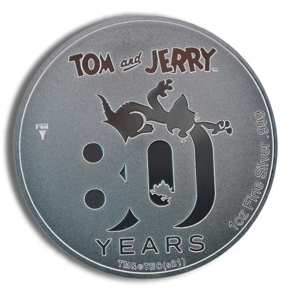 1 oz Silver Tom & Jerry 80th Anniversary Lenticular Round (.999)