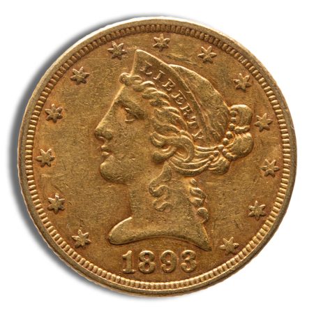 $5 Gold Liberty Half Eagle - XF