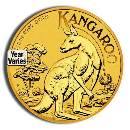 1/2 oz Australian Kangaroo/Nugget Gold Coin (Year Varies)