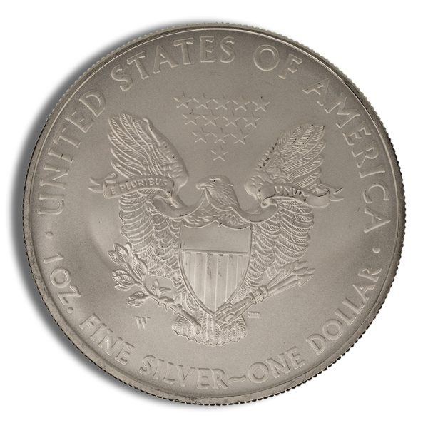 2008-W Burnished Silver Eagle with Box & COA