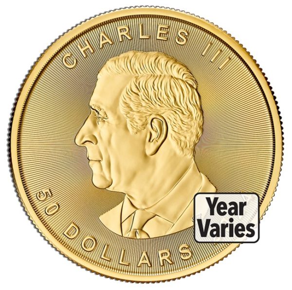 1 oz .9999 Gold Maple Leaf (Year Varies) - Image 3