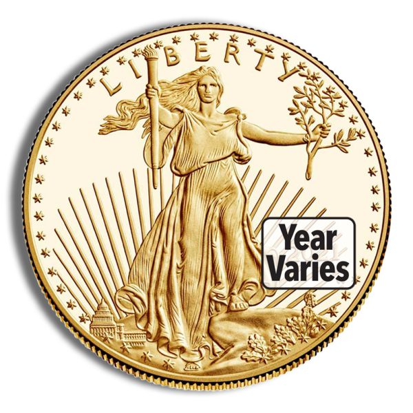 1/10 oz Proof Gold Eagle - Box/COA (Date Varies) - Image 2