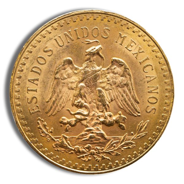 1925 Mexico Gold 50 Peso AU
