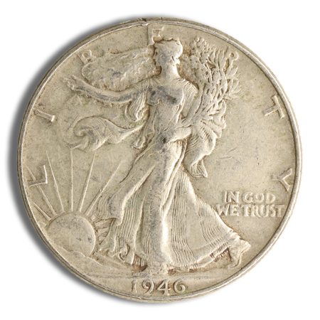 $1 FV 90% Silver Walking Liberty Half Dollars - XF
