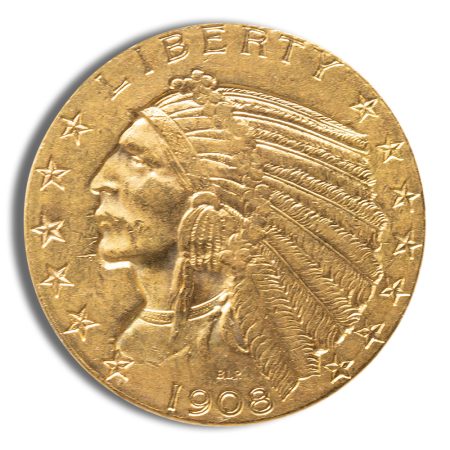 $5 Gold Indian Half Eagle - AU