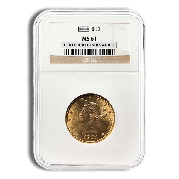 $10 Gold Liberty Eagle - NGC MS61