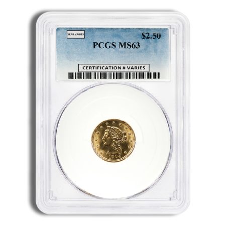 $2.50 Gold Liberty Quarter Eagle - PCGS MS63