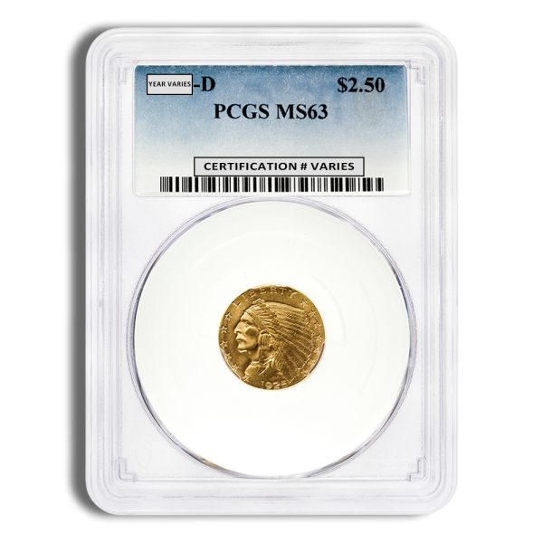 $2.5 Gold Indian Quarter Eagle - PCGS MS63
