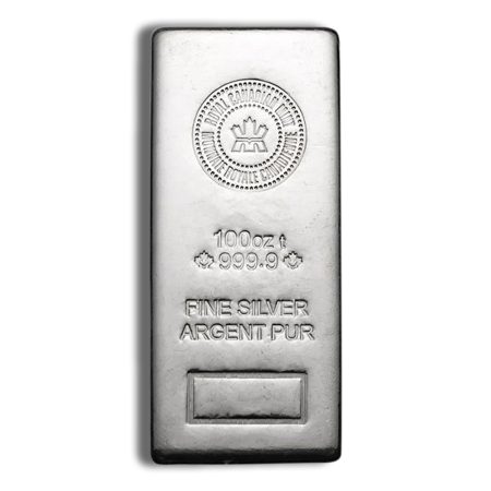 100 oz Silver Bar - Royal Canadian Mint (RCM)