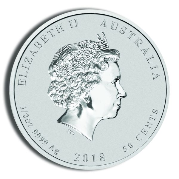 2018 1/2 oz Australia Silver Lunar Dog BU - Series II