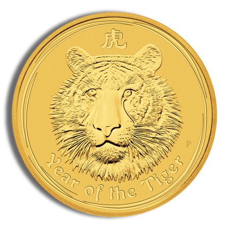 2010 1 oz Australia Gold Lunar Tiger BU - Series II
