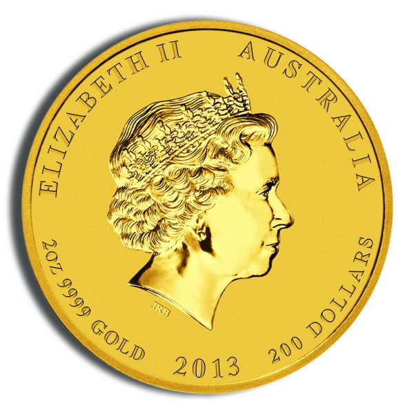 2013 2 oz Australia Gold Lunar Snake BU - Series II