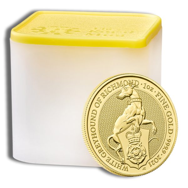 2021 1 oz Great Britain Queen's Beast Gold Coin - Greyhound