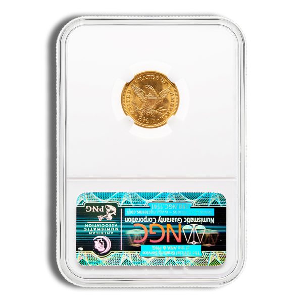 $2.5 Gold Liberty Quarter Eagle - NGC MS64